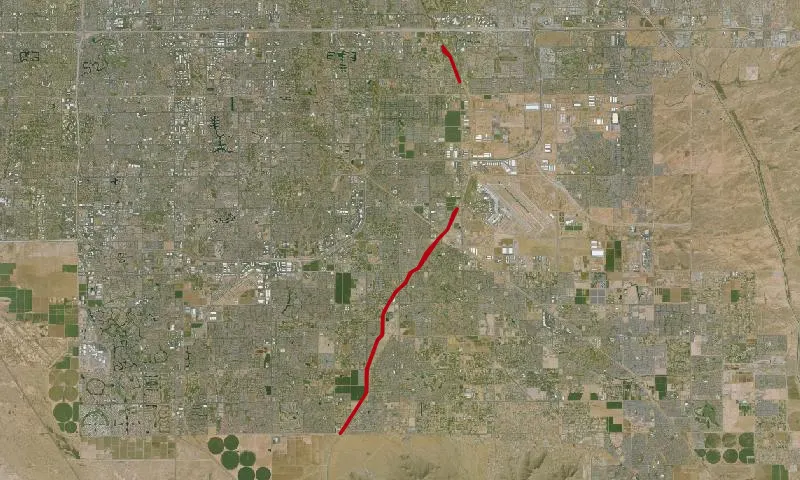 Roosevelt Irrigation District Canal Path